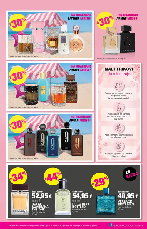 Bipa katalog — stranica 5: DOLCE & GABBANA DOLCE & GABBANA THE ONE Eau de toilette, HUGO BOSS HUGO BOSS BOTTLED Eau de toilette, LATTAFA MIRISE, ARMAF MIRISE (vrijedi 06. 08. 2026.–19. 08. 2026.)
