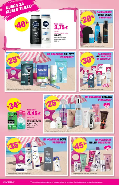 Bipa katalog — stranica 8: NIVEA NIVEA MEN Gel za tuširanje, odabrane vrste, WILKINSON SWORD WILKINSON SWORD QUATTRO Brijac za žene/muškarce, WILKINSON SWORD WILKINSON SWORD QUATTRO Brijac za žene/muškarce (vrijedi 06. 08. 2026.–19. 08. 2026.)