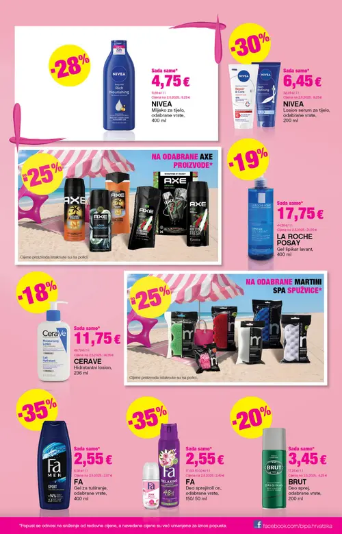 Bipa katalog — stranica 9: NIVEA NIVEA Body milk Rich Nourishing, NIVEA NIVEA Losion serum za tijelo, LA ROCHE POSAY LA ROCHE POSAY Gel lipikar lavant, BRUT BRUT Deo sprej (vrijedi 06. 08. 2026.–19. 08. 2026.)