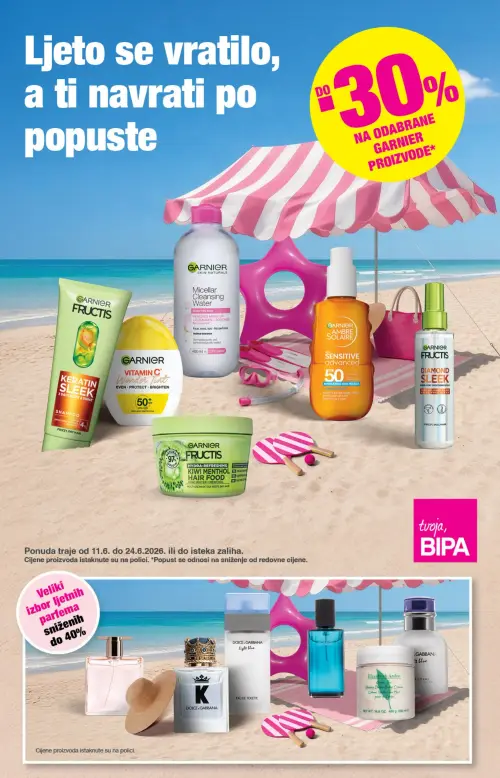 Bipa katalog — stranica 1 (vrijedi 11. 06. 2026.–24. 06. 2026.)