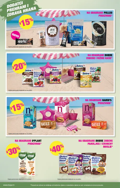 Bipa katalog — stranica 14: HYDR0 60% XTREME BAR, POLLEO SPORT 1ST: WHEY PROTEIN, ZOE NUTRITION ZOE Boss Protein Fusion, ZOE NUTRITION ZOE Whey Protein French Vanilla Macaron (vrijedi 20. 08. 2026.–02. 09. 2026.)