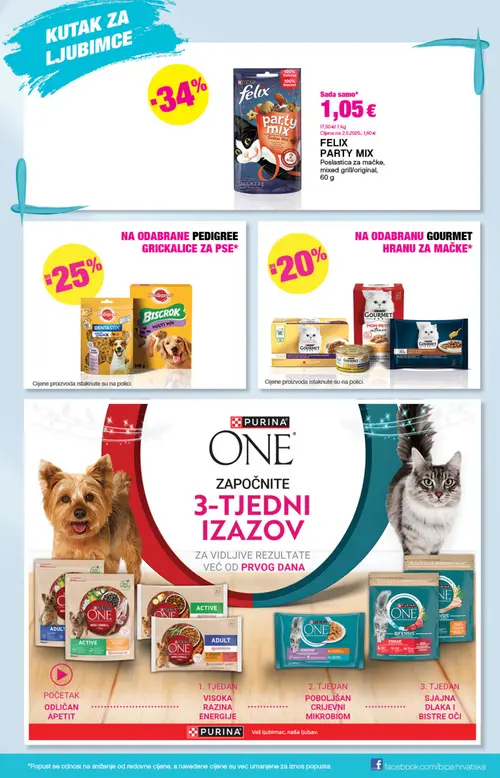 Bipa katalog — stranica 15: Felix Felix Party Mix Gråtar Mix, Pedigree Pedigree DentaStix Chewy Chunks, Biscrok Biscrok Multi Mix, Gourmet Gourmet Gold (vrijedi 23. 07. 2026.–05. 08. 2026.)