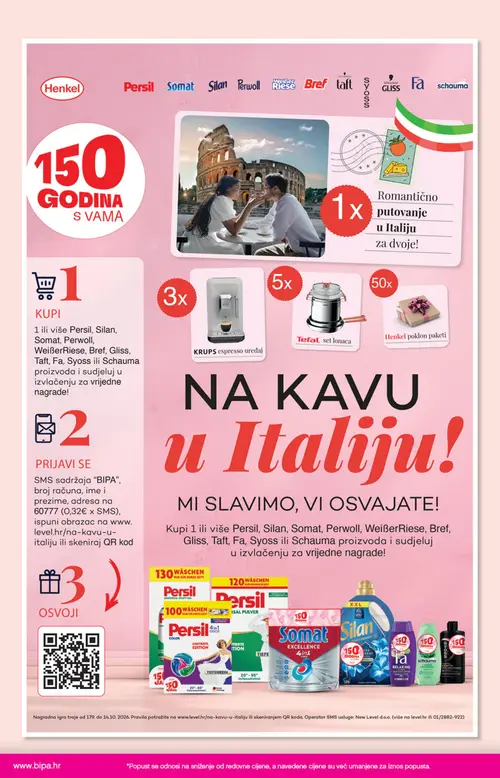 Bipa katalog — stranica 24: KRUPS espresso uređaj, Tefal set lonaca, Henkel poklon paketi, Persil (vrijedi 17. 09. 2026.–30. 09. 2026.)