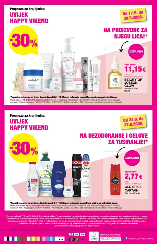 Bipa katalog — stranica 29: Serum za lice, OLD SPICE Gel za tuširanje (vrijedi 17. 09. 2026.–30. 09. 2026.)