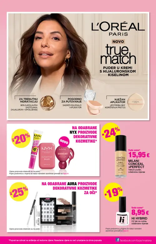 Bipa katalog — stranica 3: HI HYBRID UV lak za nokte, odabrane nijanse, MILANI CONCEAL + PERFECT Tekući puder, odabrane nijanse (vrijedi 17. 09. 2026.–30. 09. 2026.)