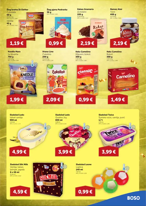 Boso katalog — stranica 7: Dr.Oetker Šlag krema Dr.Oetker Čokolada, Dr.Oetker Šlag krema Dr.Oetker Vanilija, Podravka Šlag pjena Podravka, Anamaria Kakao Anamaria Za kolače (vrijedi 13. 08. 2026.–19. 08. 2026.)