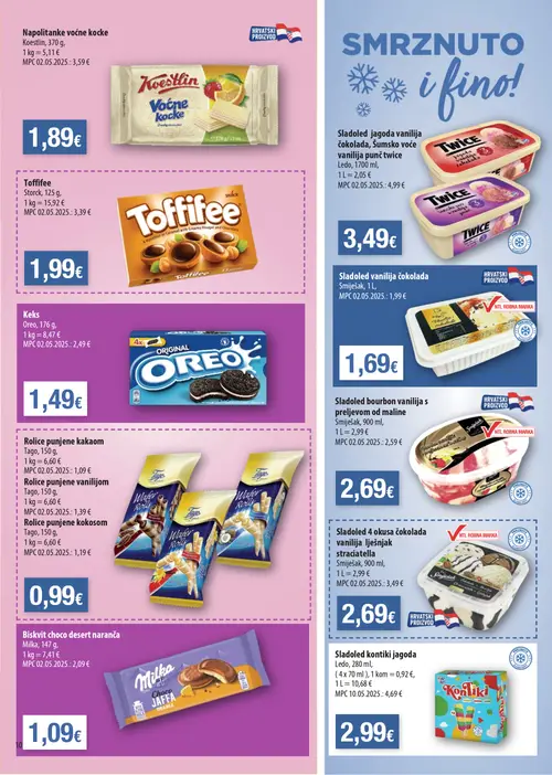 Boso katalog — stranica 10: Koestlin Napolitanke voćne kocke, Storck Toffifee, Oreo Keks, Tago Rolice punjene kakaom (vrijedi 17. 09. 2026.–22. 09. 2026.)