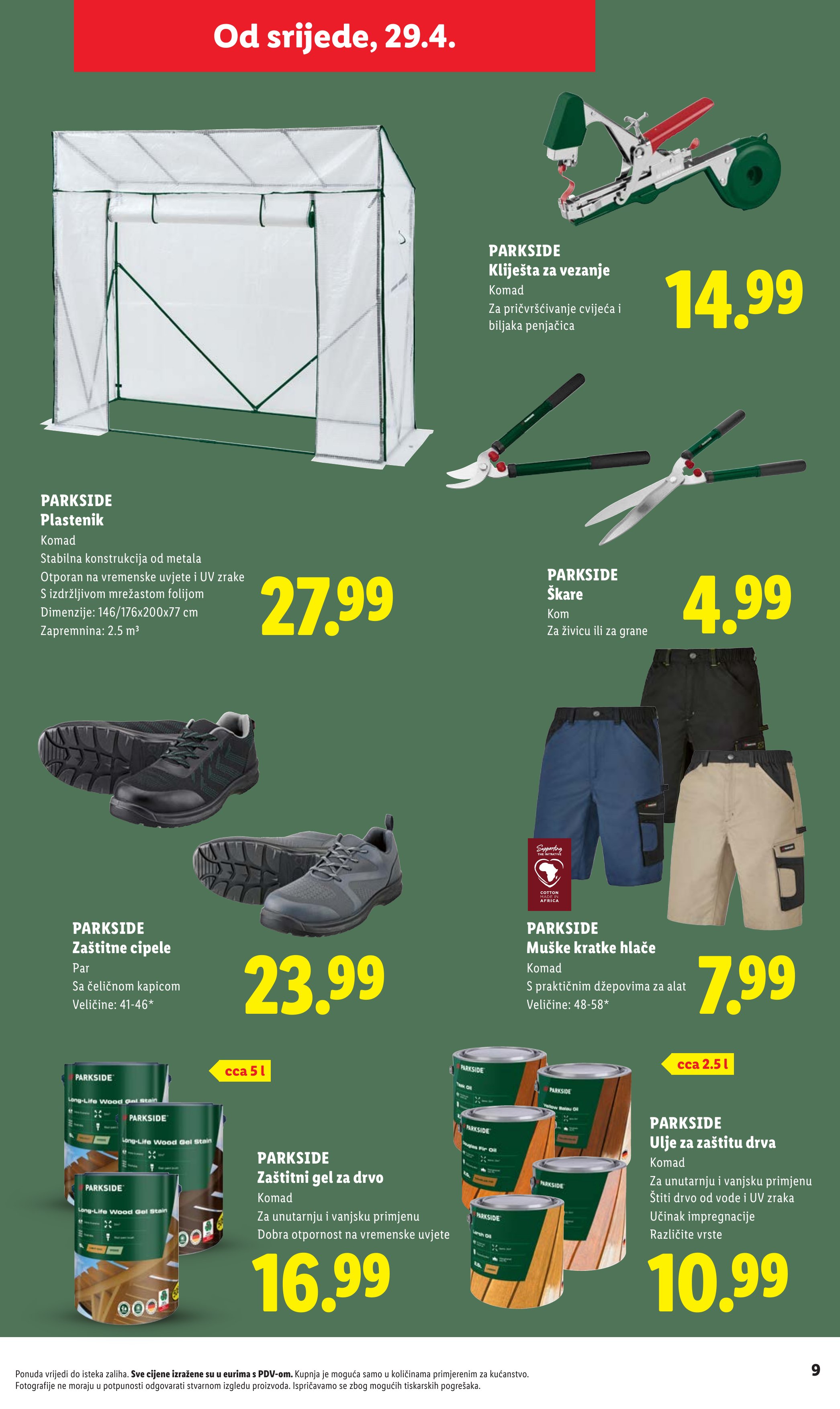 Lidl katalog — stranica 9: PARKSIDE PARKSIDE Kliješta za vezanje, PARKSIDE PARKSIDE Plasteni, PARKSIDE PARKSIDE Škare, PARKSIDE PARKSIDE Muške kratke hlače (vrijedi 23. 02. 2026.–21. 06. 2026.)