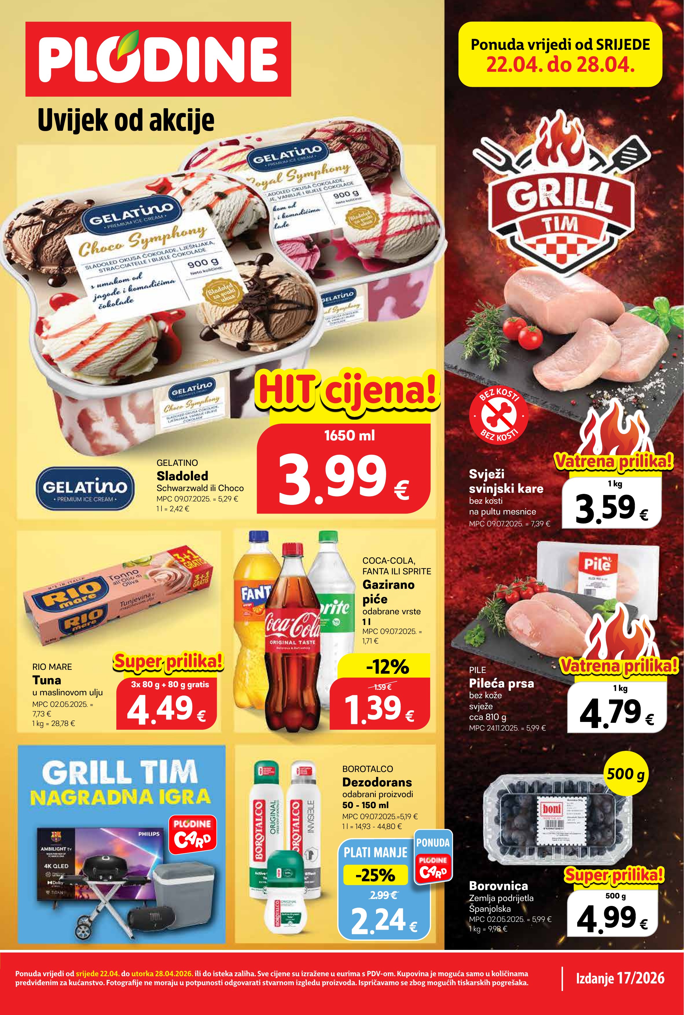 Plodine katalog — stranica 1 (vrijedi 22. 04. 2026.–28. 04. 2026.)