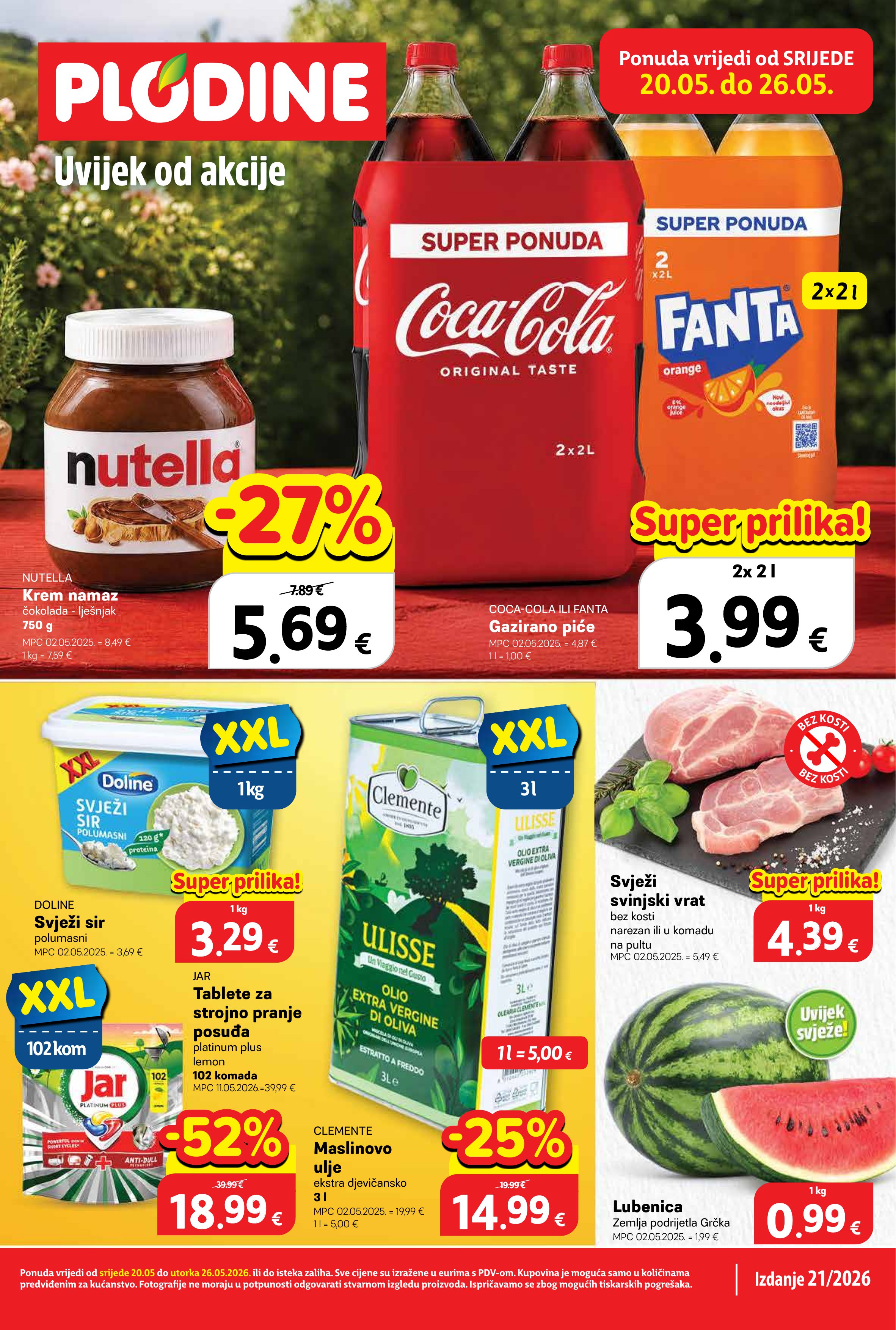 Plodine katalog — stranica 1 (vrijedi 20. 05. 2026.–26. 05. 2026.)
