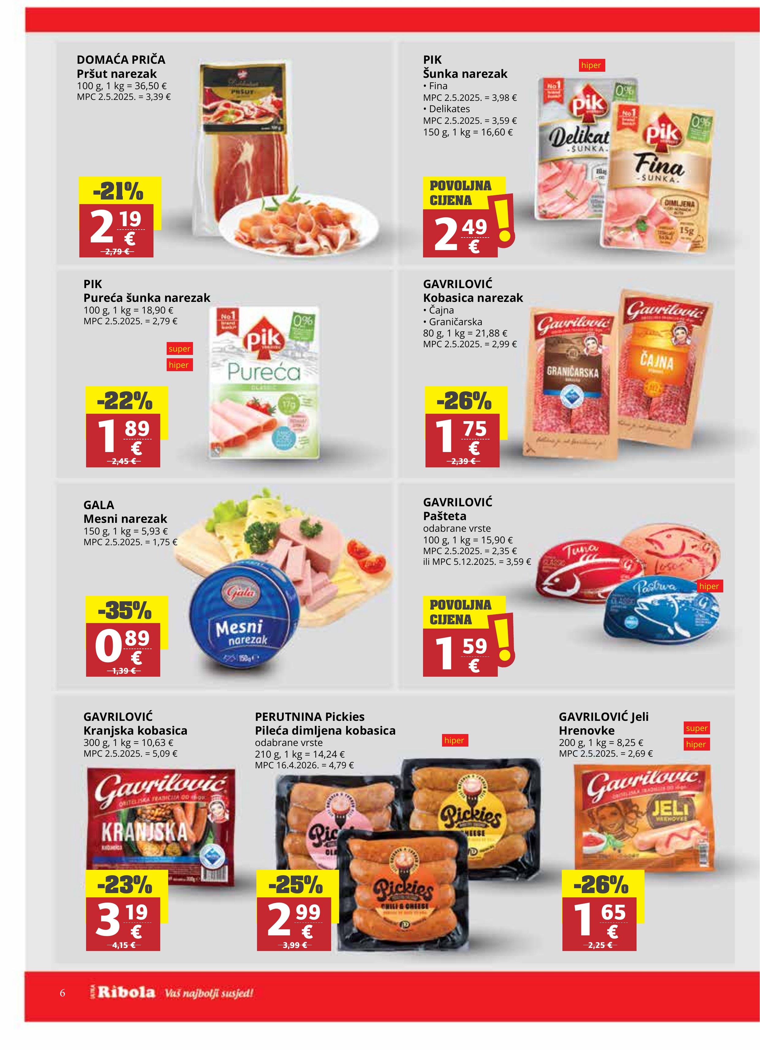Ribola katalog — stranica 6 (vrijedi 20. 05. 2026.–26. 05. 2026.)