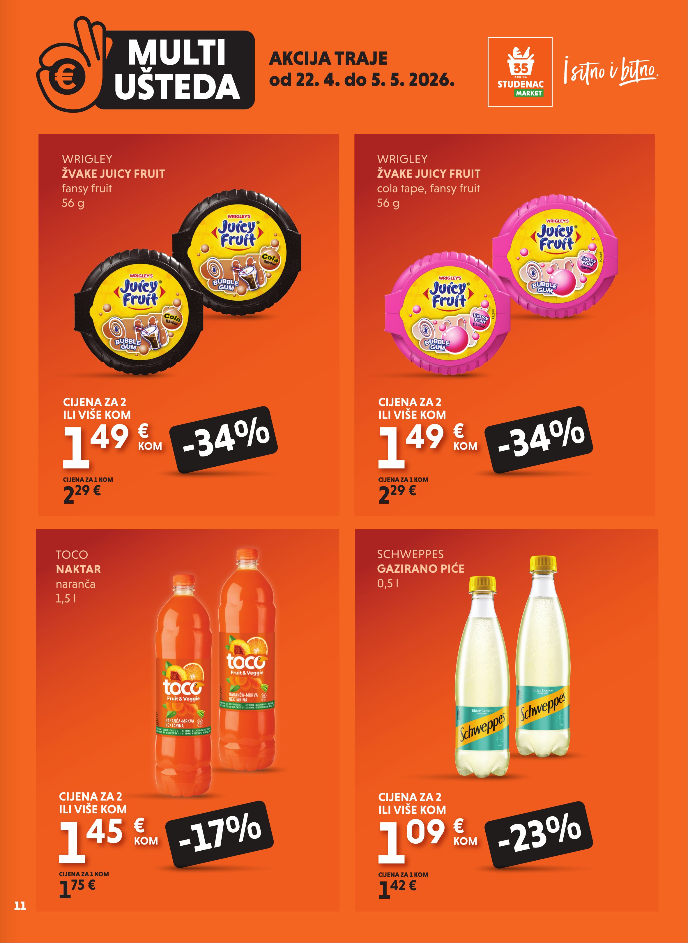 Studenac katalog — stranica 11 (vrijedi 22. 04. 2026.–05. 05. 2026.)