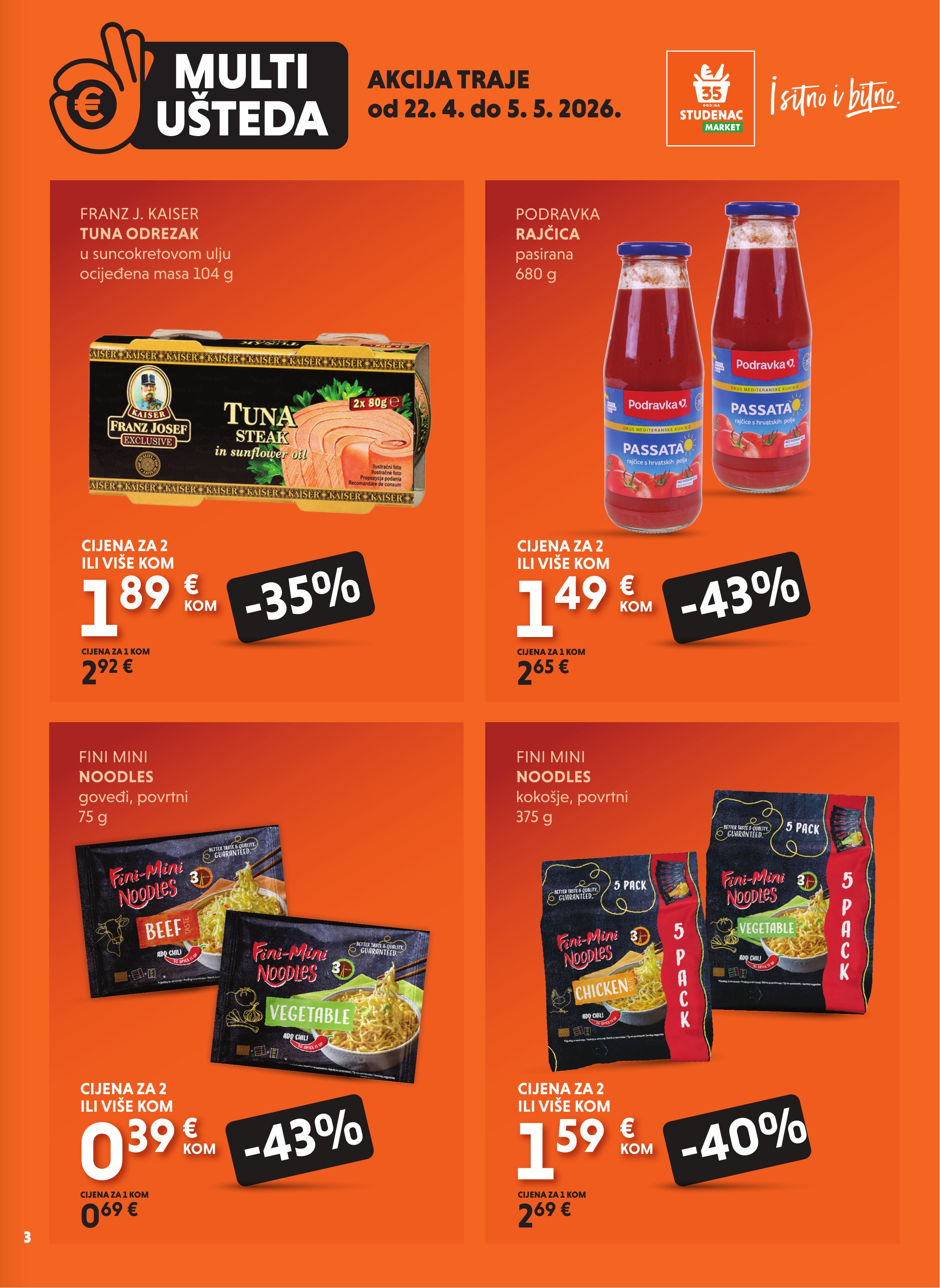 Studenac katalog — stranica 3 (vrijedi 22. 04. 2026.–05. 05. 2026.)