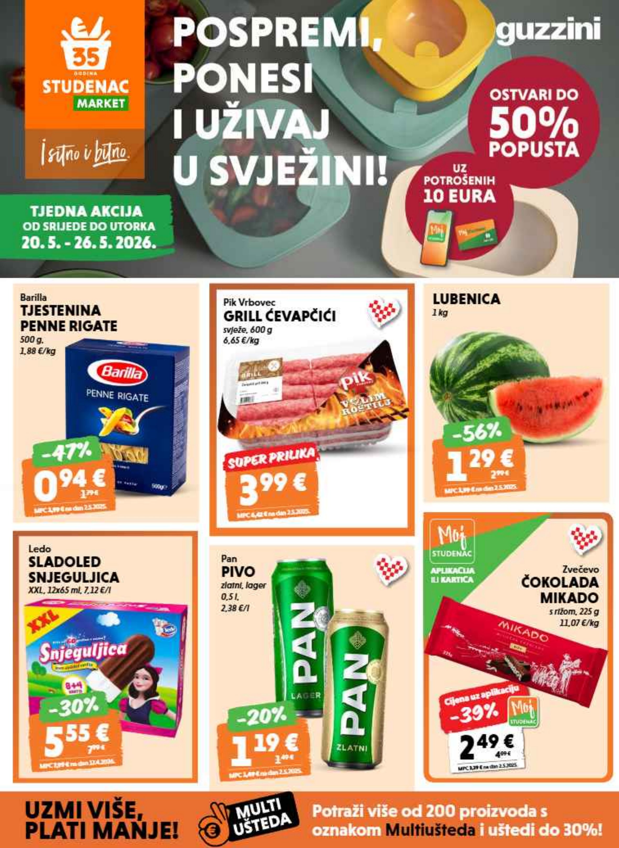 Studenac katalog — stranica 1 (vrijedi 20. 05. 2026.–26. 05. 2026.)