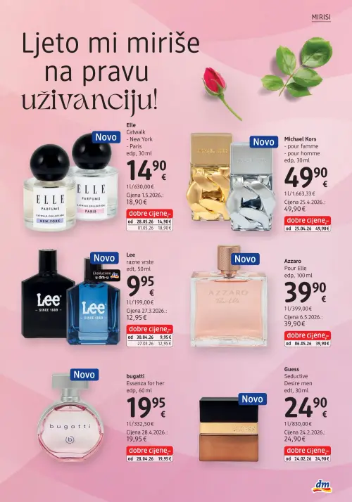 dm katalog — stranica 13: Lee razne vrste edt, Elle Catwalk - New York - Paris edp (vrijedi 15. 06. 2026.–29. 06. 2026.)