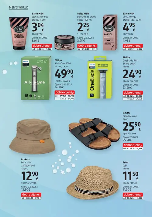 dm katalog — stranica 18: Balea Balea MEN pjena za pranje brade, 150 ml, Balea Balea MEN pomada za bradu i kosu, 100 ml, Balea Balea MEN ulje za njegu brade i lica, 50 ml, Philips Philips All-in-One 5000 trimer, 1 kom. (vrijedi 15. 07. 2026.–29. 07. 2026.)