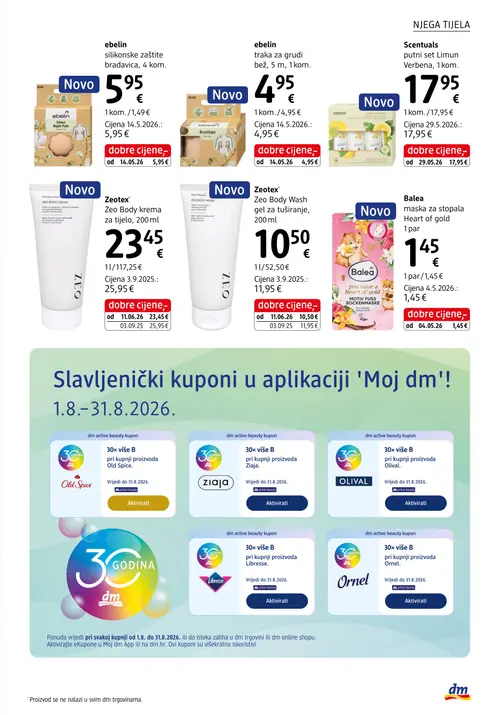 dm katalog — stranica 13: Zeotex Zeotex Zeo Body Wash gel za tuširanje, 200 ml, Zeotex Zeotex Zeo Body krema za tijelo, 200 ml (vrijedi 15. 08. 2026.–29. 08. 2026.)
