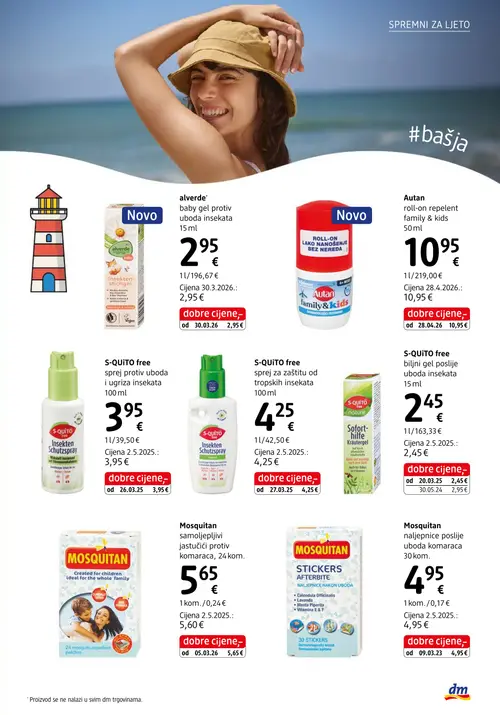 dm katalog — stranica 7: alverde alverde baby gel protiv uboda insekata, Autan Autan roll-on repelent family & kids, S-QUITO free S-QUITO free sprej protiv uboda i ugriza insekata (vrijedi 15. 08. 2026.–29. 08. 2026.)