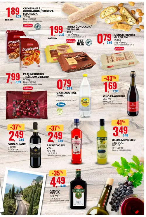 Eurospin katalog — stranica 7: Orizzonti VINO FRAGOLINO, Limoncello LIKER LIMONCELLO 22% VOL., Aperitivo APERITIVO 11% VOL., Chianti VINO CHIANTI (vrijedi 24. 06. 2026.–30. 06. 2026.)