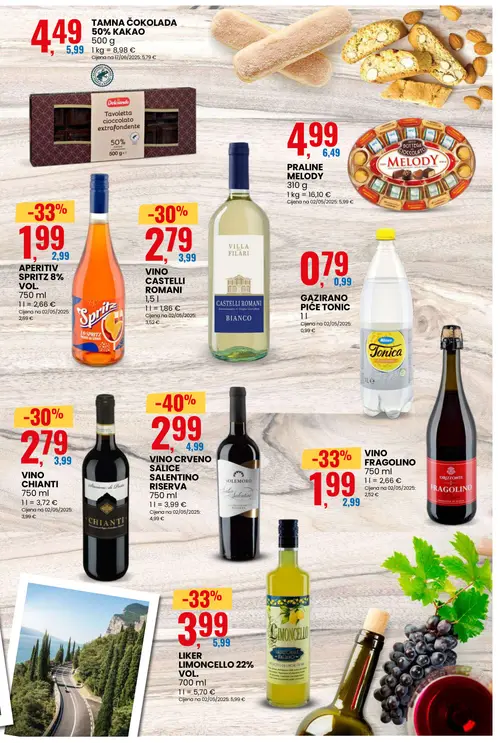 Eurospin katalog — stranica 7: SOLEMORO VINO CRVENO SALICE SALENTINO RISERVA, SPRITZ APERITIV SPRITZ 8% VOL., FRAZIONI VINO FRAGOLINO, LIKER LIMONCELLO 22% VOL. (vrijedi 30.09.–06.10.2026.)