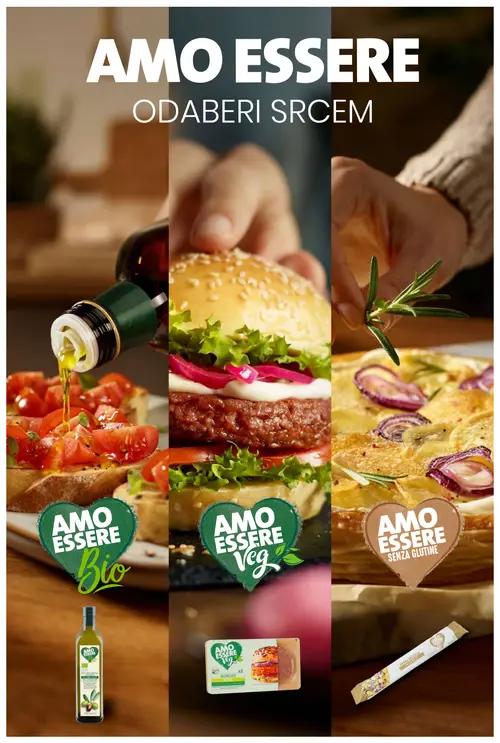 Eurospin katalog — stranica 10: Amo Essere Ekstra Djevičansko Maslinovo Ulje Bio, Amo Essere Burger Veg, Amo Essere PASTA SFOGLIA (vrijedi 09. 09. 2026.–15. 09. 2026.)