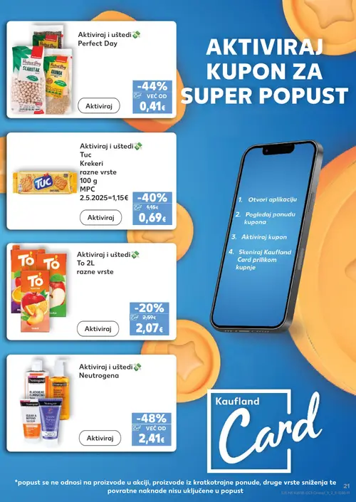 Kaufland katalog — stranica 21: Tuc Krekeri razne vrste, To 2L razne vrste, Perfect Day Slanutak Quinoa, Neutrogena (vrijedi 16. 09. 2026.–22. 09. 2026.)