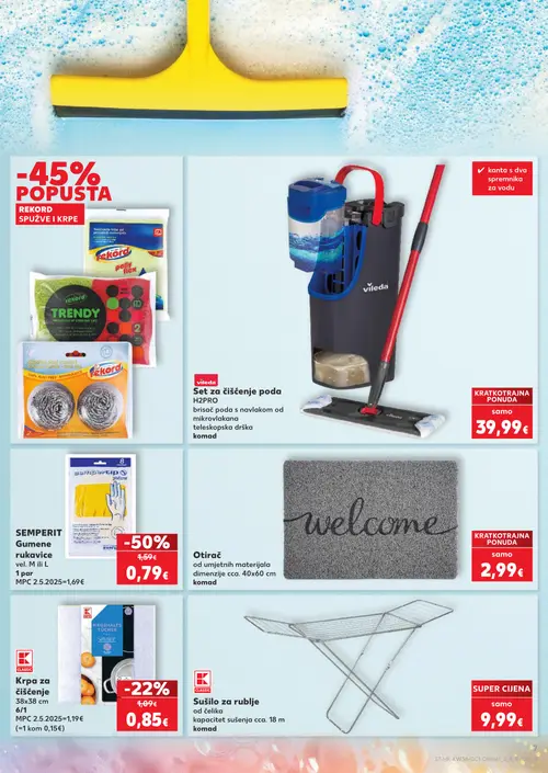 Kaufland katalog — stranica 7: SEMPERIT Gumene rukavice, CLASSIC Krpa za čišćenje, vileda Set za čišćenje poda H2PRO, Otirač (vrijedi 16. 09. 2026.–22. 09. 2026.)