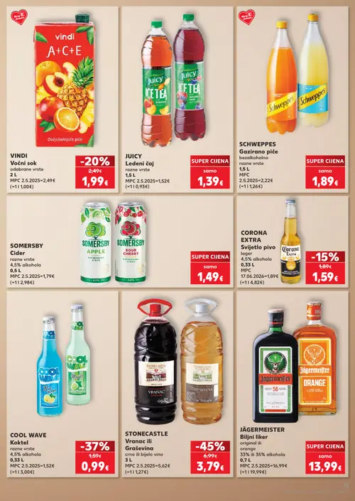 Kaufland katalog — stranica 11: Stonecastle Vranac ili Graševina, Cool Wave Koktel, Vindi Voćni sok, Corona Extra Svijetlo pivo (vrijedi 23. 09. 2026.–29. 09. 2026.)