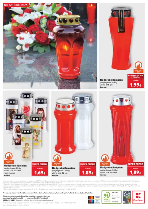 Kaufland katalog — stranica 28: Nadgrobni lampion, Nadgrobni lampion, Nadgrobni lampion, Nadgrobni lampion (vrijedi 23. 09. 2026.–29. 09. 2026.)
