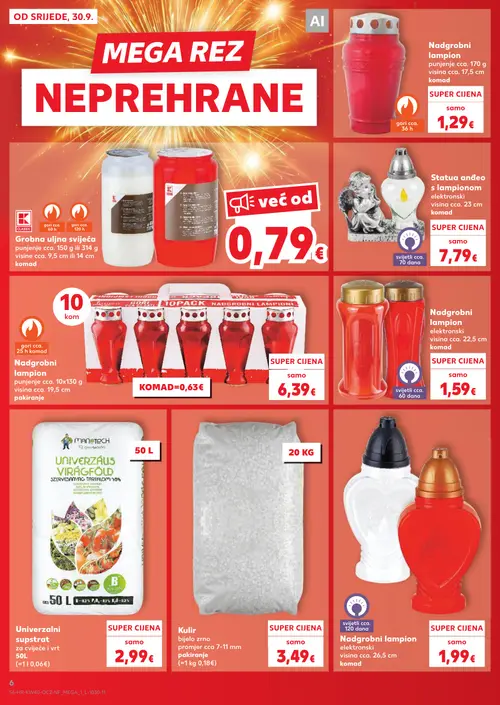 Kaufland katalog — stranica 6: Nadgrobni lampion, Nadgrobni lampion, Nadgrobni lampion, Nadgrobni lampion (vrijedi 30. 09. 2026.–06. 10. 2026.)