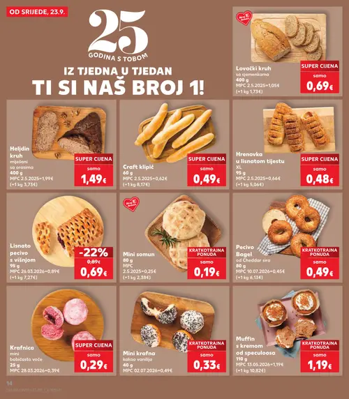 Kaufland katalog — stranica 14: Lisnato pecivo s višnjom (vrijedi 23. 09. 2026.–29. 09. 2026.)