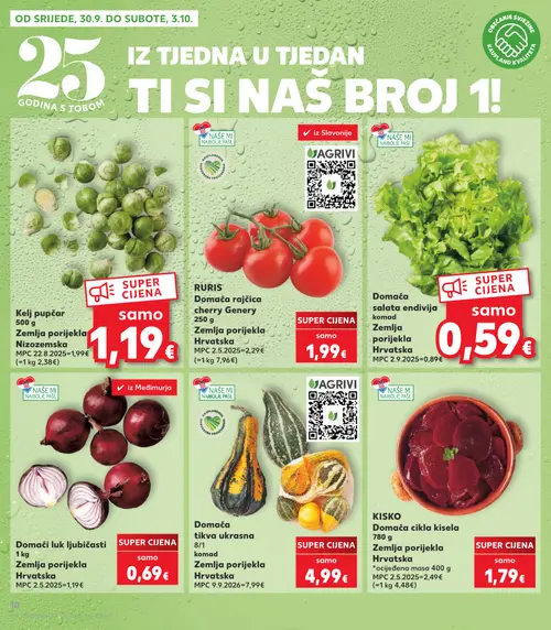 Kaufland katalog — stranica 10: Domaća tikva ukrasna, Domaća salata endivija (vrijedi 30. 09. 2026.–06. 10. 2026.)
