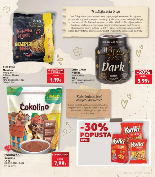 Kaufland katalog — stranica 5: LINO LADA Namaz dark ili white (vrijedi 30. 09. 2026.–06. 10. 2026.)