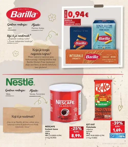Kaufland katalog — stranica 7: KIT KAT Čokolada, NESCAFE Instant kava classic (vrijedi 30. 09. 2026.–06. 10. 2026.)