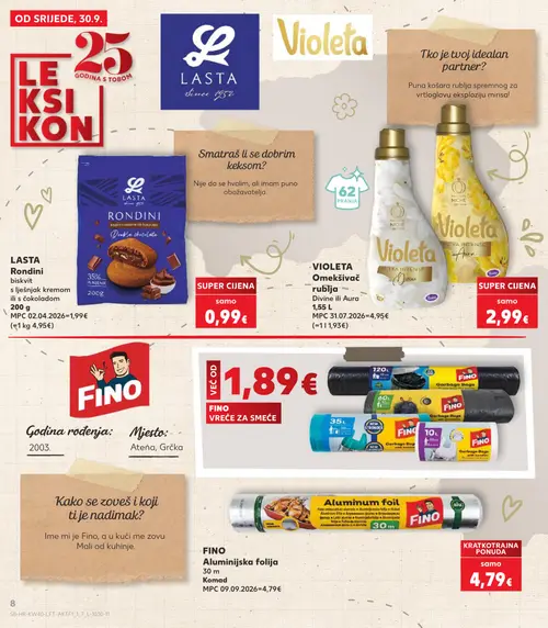 Kaufland katalog — stranica 8: Lasta Rondini biskvit s lješnjak kremom ili s čokoladom (vrijedi 30. 09. 2026.–06. 10. 2026.)
