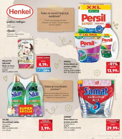 Kaufland katalog — stranica 9: PERSIL Deterdžent za pranje rublja razne vrste (vrijedi 30. 09. 2026.–06. 10. 2026.)
