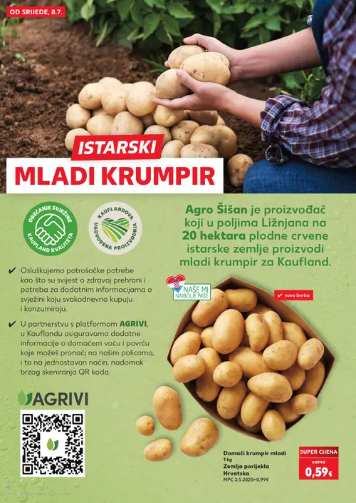 Kaufland katalog — stranica 4: Domaći krumpir mladi (vrijedi 08. 07. 2026.–14. 07. 2026.)