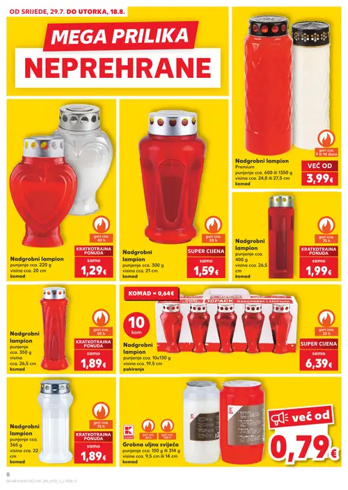 Kaufland katalog — stranica 8: Nadgrobni lampion Premium, Nadgrobni lampion, Nadgrobni lampion, Nadgrobni lampion (vrijedi 29. 07. 2026.–05. 08. 2026.)