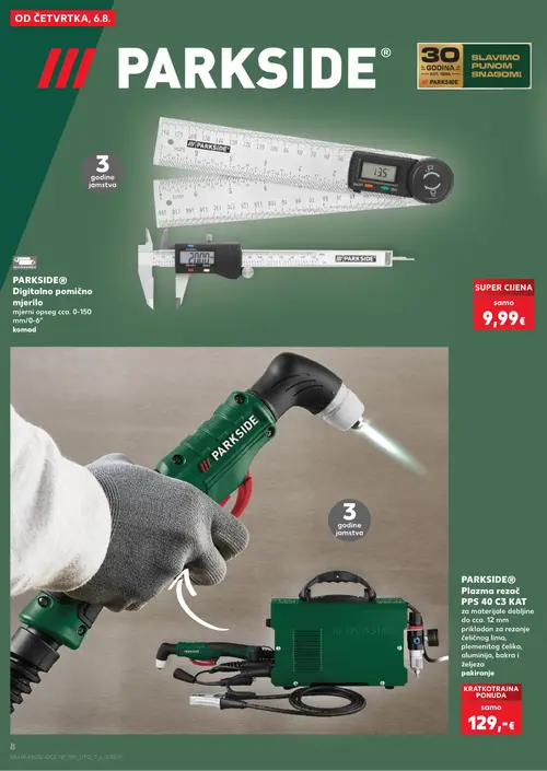 Kaufland katalog — stranica 8: PARKSIDE PARKSIDE® Digitalno pomično mjerilo, PARKSIDE PARKSIDE® Plazma rezač PPS 40 C3 KAT (vrijedi 06. 08. 2026.–11. 08. 2026.)