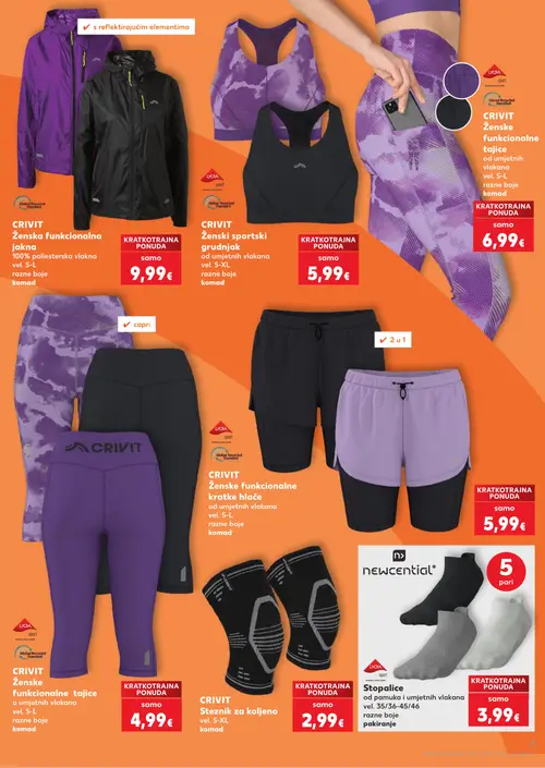Kaufland katalog — stranica 7: CRIVIT CRIVIT Ženska funkcionalna jakna, CRIVIT CRIVIT Ženski sportski grudnjak, CRIVIT CRIVIT Ženske funkcionalne tajice, CRIVIT CRIVIT Ženske funkcionalne kratke hlače (vrijedi 12. 08. 2026.–18. 08. 2026.)