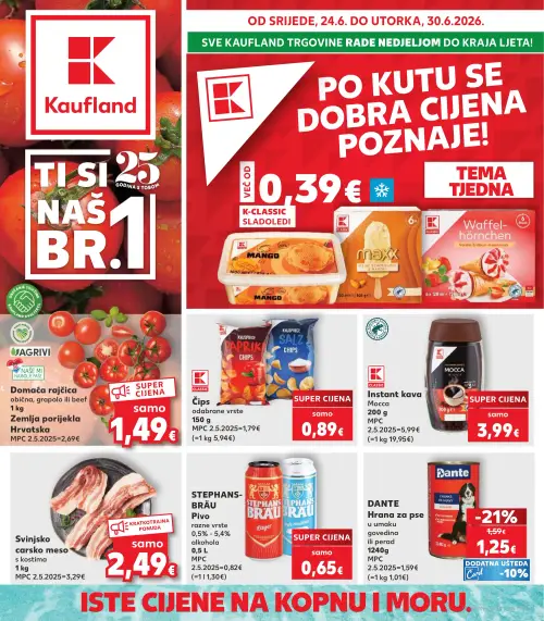 Kaufland katalog — stranica 1 (vrijedi 24. 06. 2026.–30. 06. 2026.)