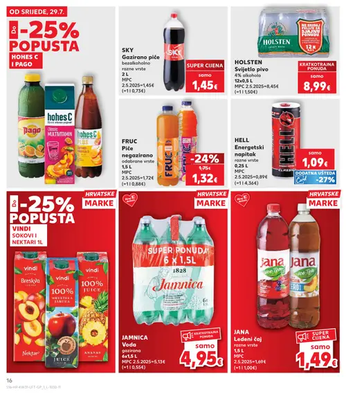 Kaufland katalog — stranica 16: FRUC FRUC Piće negazirano (vrijedi 29. 07. 2026.–05. 08. 2026.)