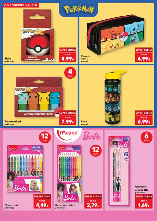 Kaufland katalog — stranica 28: Šiljilo, Pernica, Set, Boca (vrijedi 10. 08. 2026.–31. 08. 2026.)