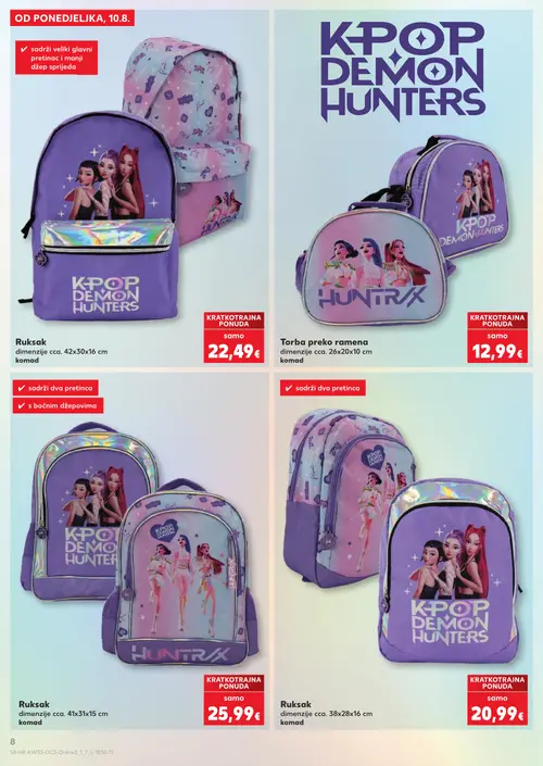Kaufland katalog — stranica 8: Rukzak, Torba preko ramena, Rukzak, Rukzak (vrijedi 10. 08. 2026.–31. 08. 2026.)