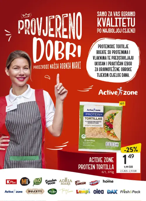 Konzum katalog — stranica 45: Active zone Protein+ Tortillas (vrijedi 24. 06. 2026.–30. 06. 2026.)