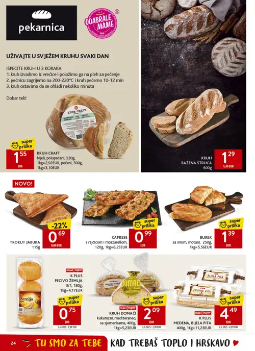 Konzum katalog — stranica 24: K PLUS PECIVO ŽEMLJA (vrijedi 08. 07. 2026.–14. 07. 2026.)