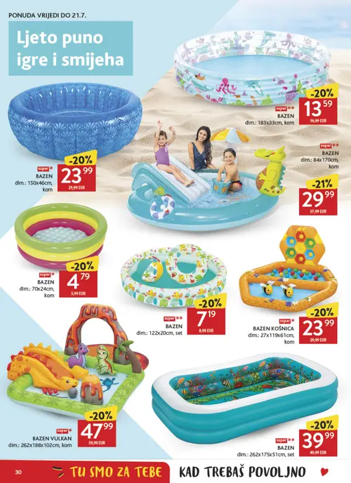 Konzum katalog — stranica 30: BAZEN, BAZEN, BAZEN, BAZEN (vrijedi 08. 07. 2026.–14. 07. 2026.)