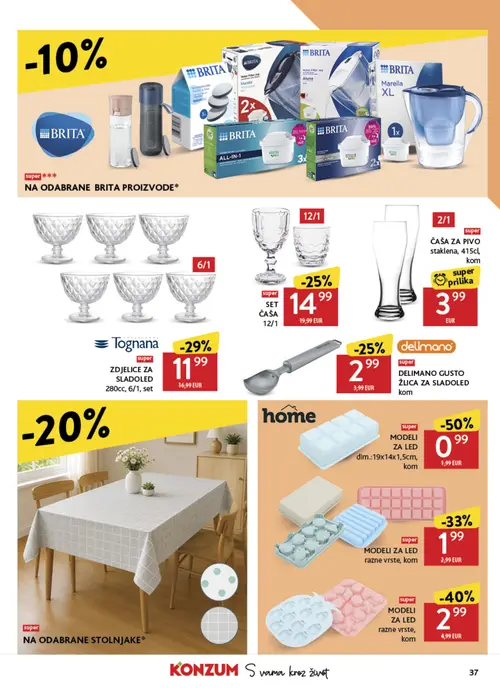 Konzum katalog — stranica 37: MODELI ZA LED razne vrste, MODELI ZA LED razne vrste, MODELI ZA LED razne vrste, Tognana ZDJELICE ZA SLADOLED 280cc, 6/1, set (vrijedi 08. 07. 2026.–14. 07. 2026.)