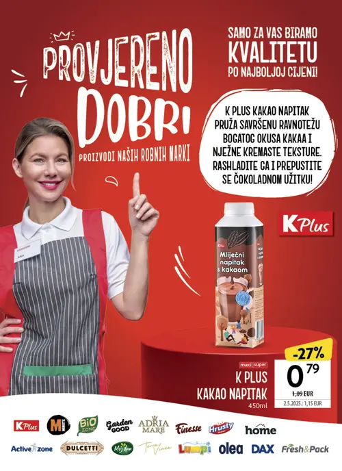 Konzum katalog — stranica 31: K Plus Mliječni napitak s kakaom (vrijedi 04. 08. 2026.–11. 08. 2026.)