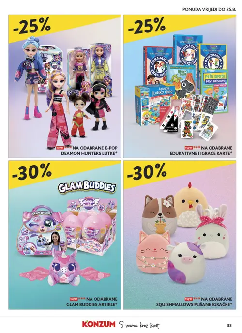 Konzum katalog — stranica 33 (vrijedi 12. 08. 2026.–18. 08. 2026.)